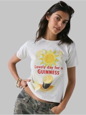 Urban Outfitters Guinness Sunny Poster Graphic Slim Tee